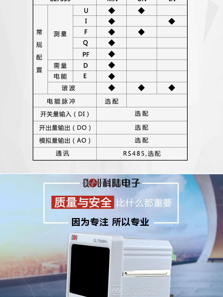 科陸CL7339N系列產(chǎn)品功能