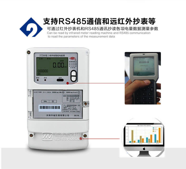 河南許繼DTZ566三相四線(xiàn)多功能智能電表