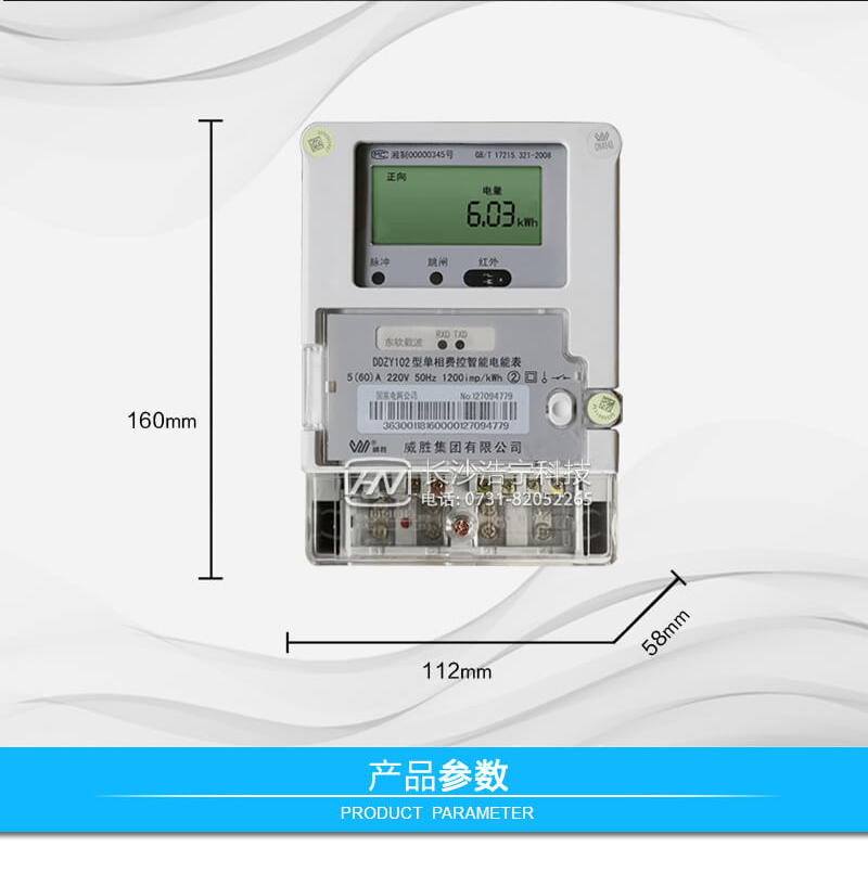 長(cháng)沙威勝DDZY102單相遠程費控智能電能表